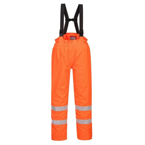 Portwest Mens Hi-Vis Bizflame Rain Anti-Static Safety Trousers