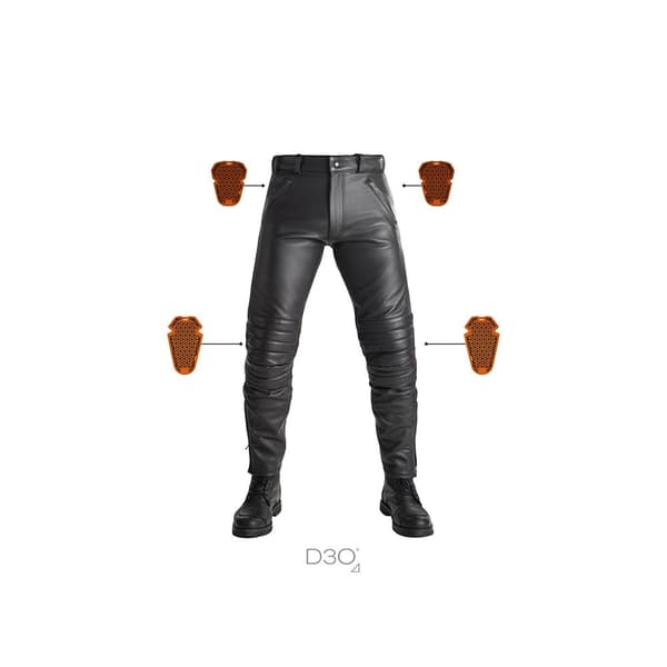 Pando Moto Nahkahousut Katana Slim Musta 30 / 30 Mies