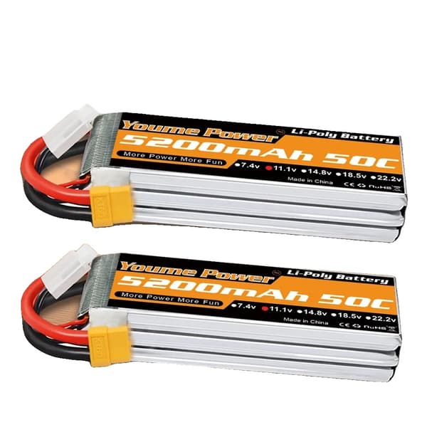 RC Lipo -akku, suuri kapasiteetti, XT60-liitin