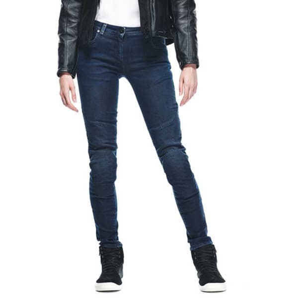 Dainese Outlet Byxor Denim Brushed Skinny Tex Blå 26 Kvinna
