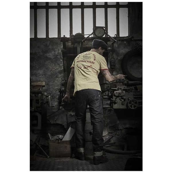 Fuel Motorcycles Byxor Greasy Selvedge Blå 38 Man
