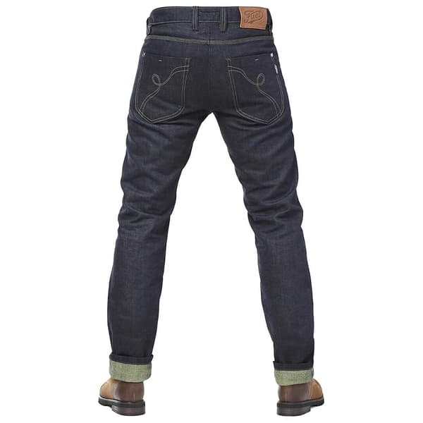 Fuel Motorcycles Byxor Greasy Selvedge Blå 38 Man