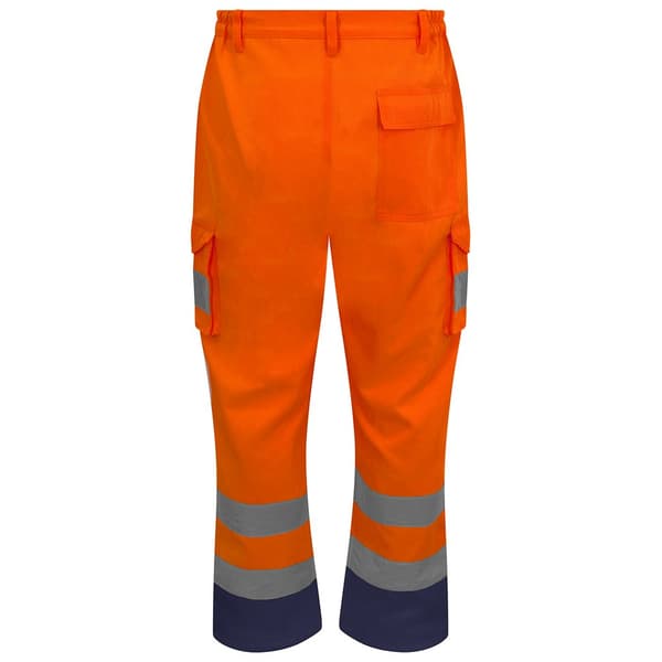 PRORTX Mens Hi-Vis Cargo Trousers