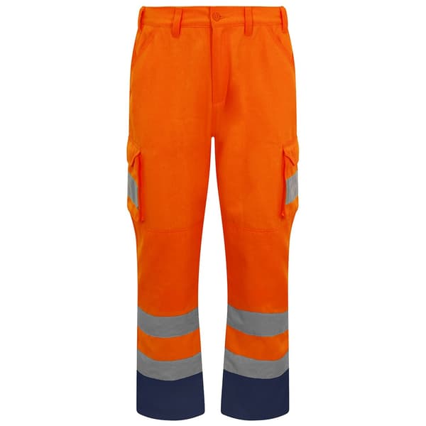 PRORTX Mens Hi-Vis Cargo Trousers
