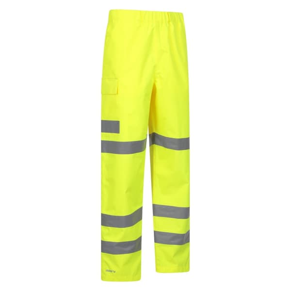 Mountain Warehouse Unisex Adult Waterproof High-Vis Work Over Trousers