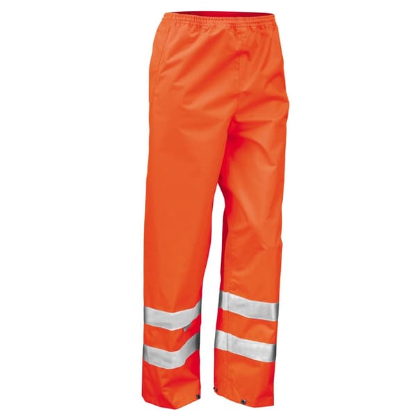 SAFE-GUARD by Result Mens Hi-Vis Waterproof Safety Trousers Orange XXL