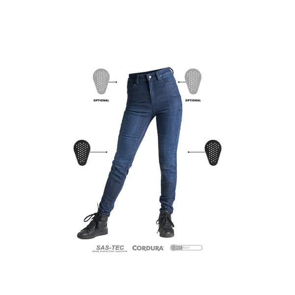 Pando Moto Jeans Kusari Cor 02 Blå 26 / 30 Kvinna