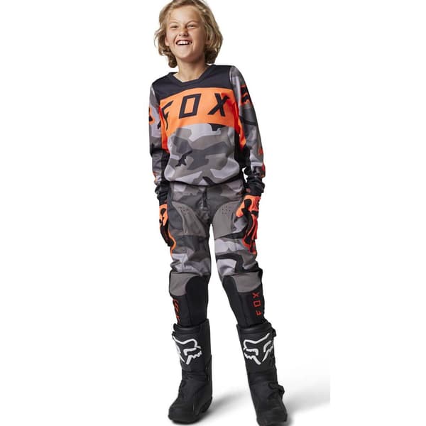 Fox Racing Mx 180 Bnkr Off-road Bukser Grå 8 Years Dreng