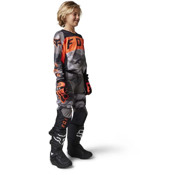 Fox Racing Mx 180 Bnkr Off-road Bukser Grå 8 Years Dreng