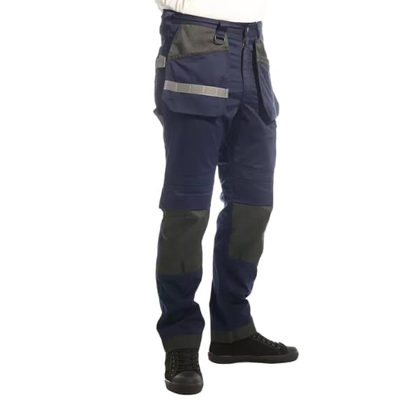 Lee Cooper Mens Stretch Knee Pad Cargo Trousers