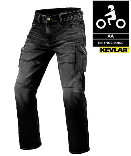 KEVLAR CARGO JEANS GRÅ - REGULAR LEG LEG CE AA STRETCH UNISEX MC JEANS - MCV