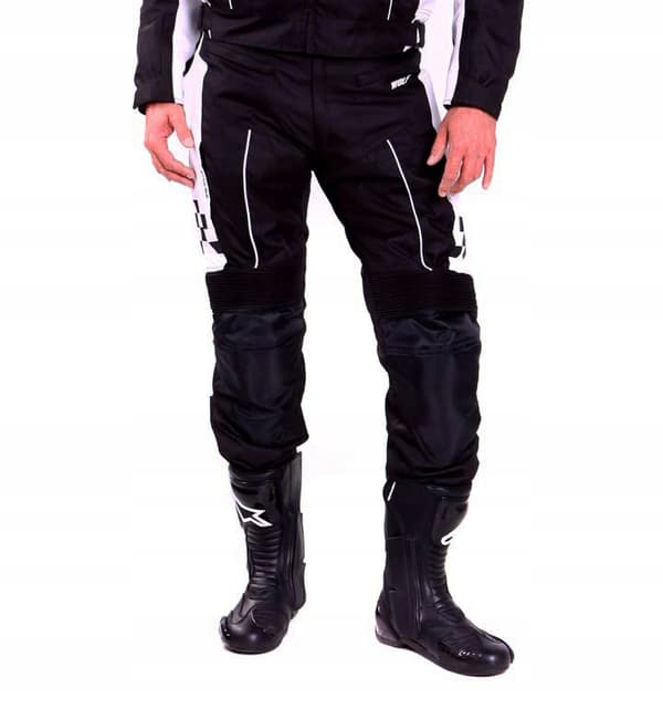 WOLF PROFESSIONELLE MC-BUKSER SORT HVID 2XL