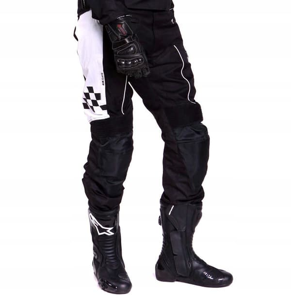 WOLF PROFESSIONELLE MC-BUKSER SORT HVID 2XL