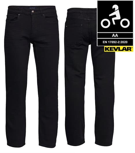 KEVLAR JEANS SVART - KORTE BEN CE AA STRETCH MC JEANS - MCV DS5