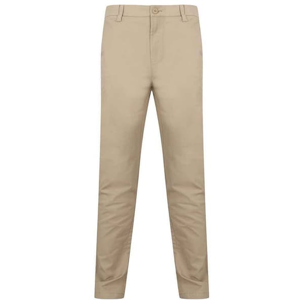Henbury Mens Stretch Flex Waistband Chino Trousers