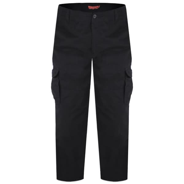 Duke Herr D555 Robert Peached Washed Cargo Byxor Black 60L