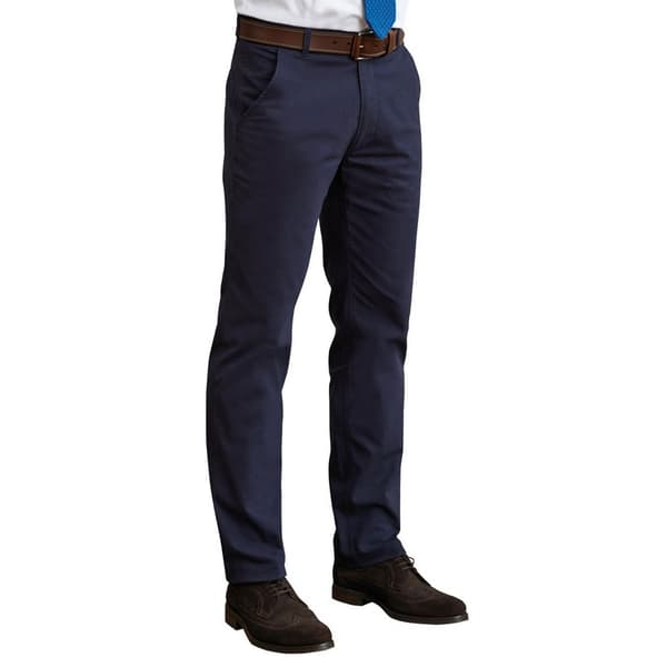 Brook Taverner Mens Miami Slim Fit Chino Trousers Navy 36R