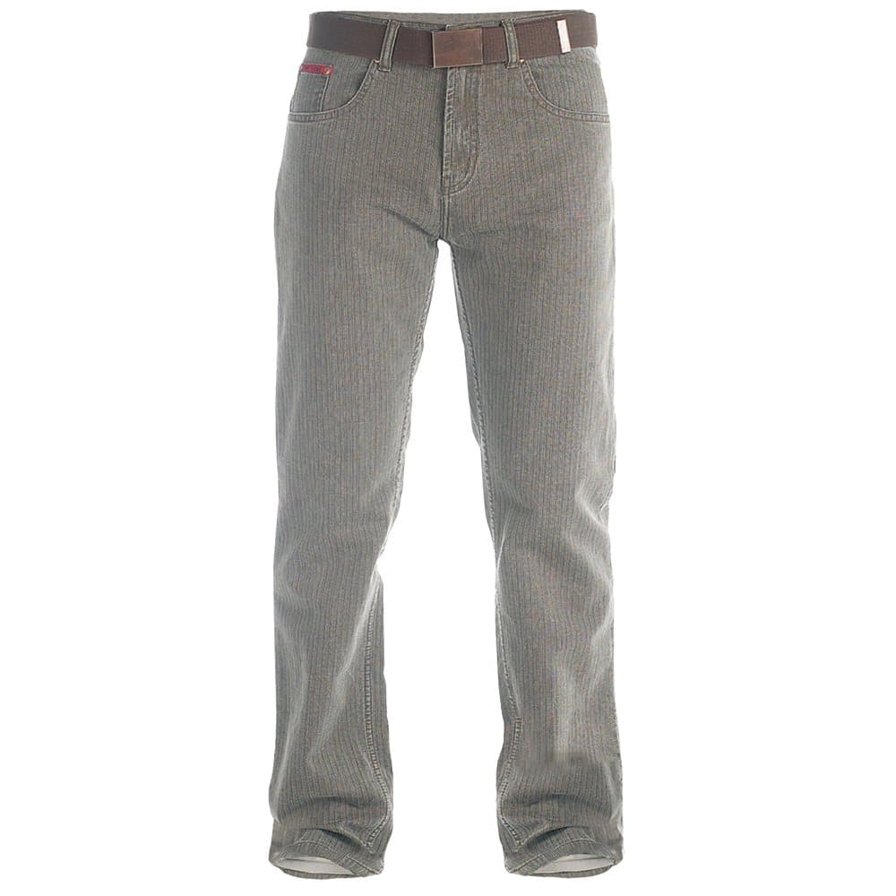 Duke London Mens Brian Bedford Cord Trousers med bälte för män