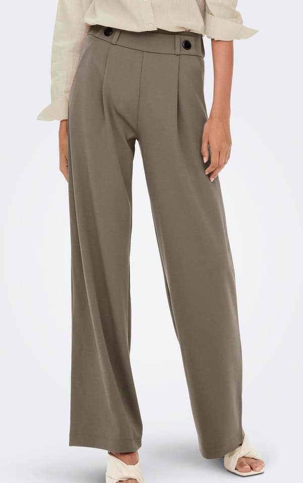 Jacqueline - jdyGeggo New Long Pant Mörkbeige - Walnut M/32
