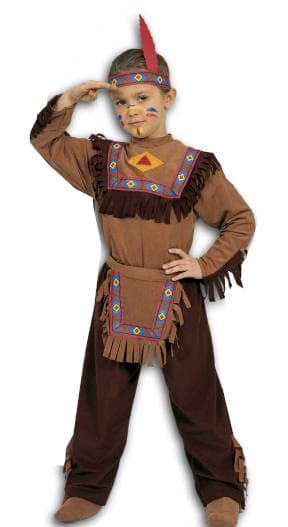 dress up suit 3-in-1 Cowboy polyester brun storlek 104/116