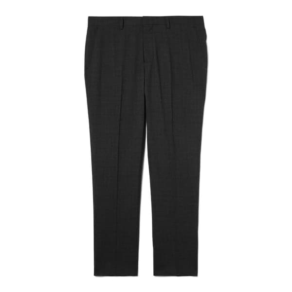 Burton Mens Textured Slim Suit Trousers Charcoal 32R