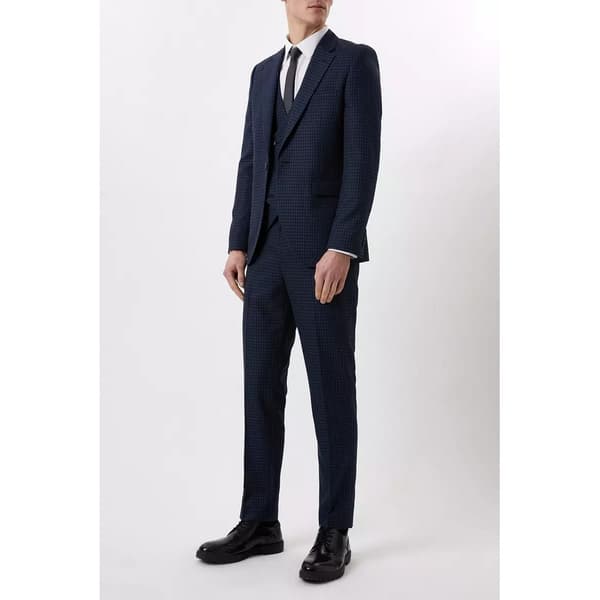 Burton Small Scale Check Slim Suit Trousers för män