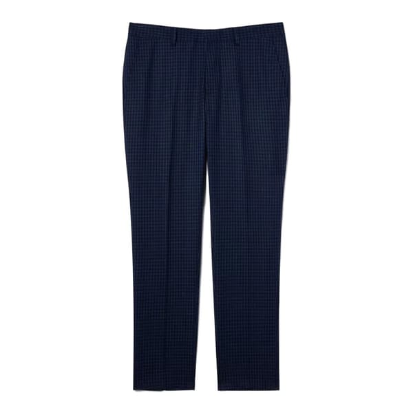 Burton Small Scale Check Slim Suit Trousers för män Navy 36S