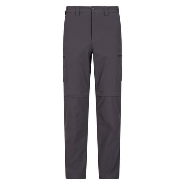 Mountain Warehouse Mens Trek Stretch Convertible Trousers Grey 38R