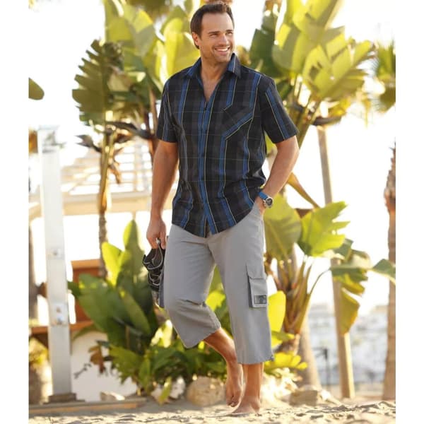Atlas For Men Mens Microfibre Cropped Trousers