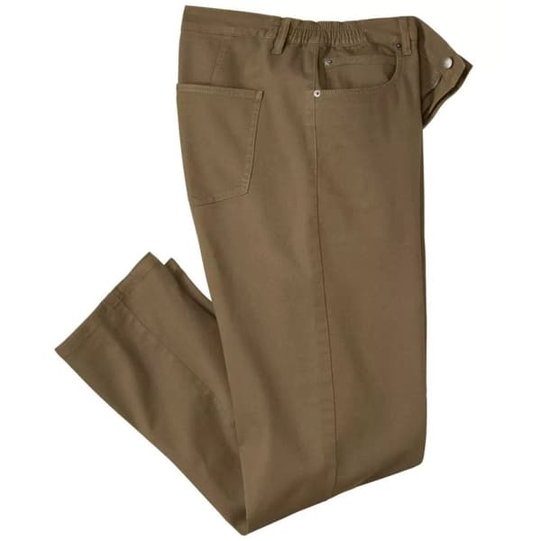 Atlas For Men Mens Elasticated Waist Regular Trousers Brown 40R