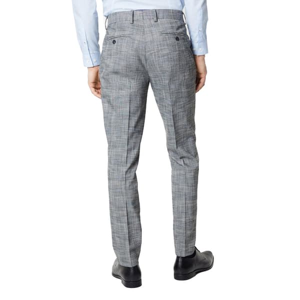 Burton Mens Slub Textured Wedding Suit Trousers
