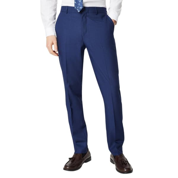Burton Mens Sharkskin Suit Trousers Royal Blue 30R