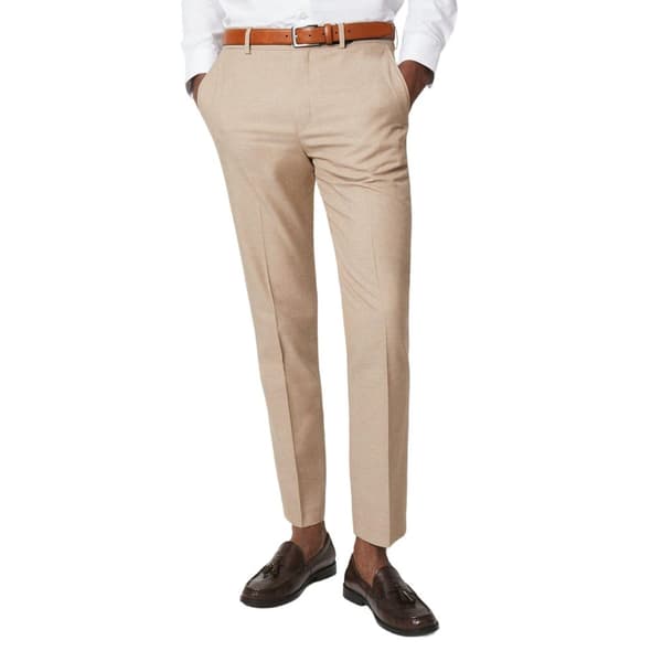 Burton Mens End On End Slim Suit Trousers Neutral 42R