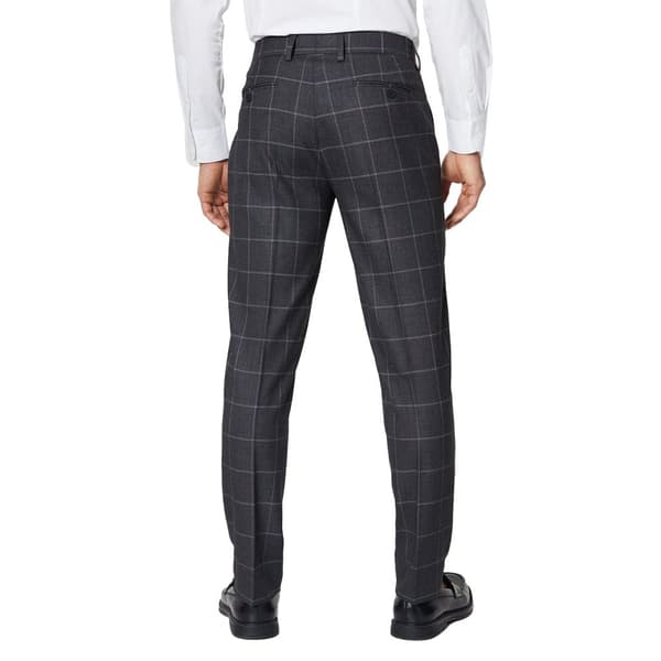Burton Mens Windowpane Check Slim Tailored Suit Trousers