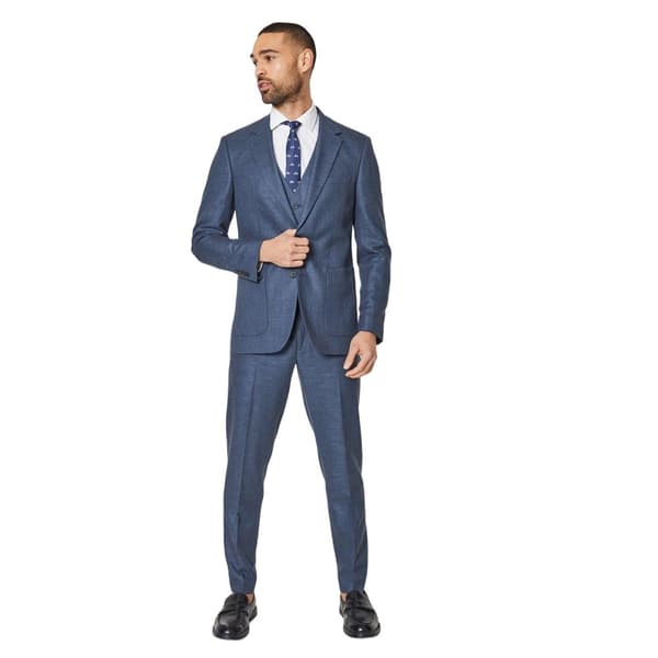 Burton Mens Linen-Look Suit Trousers
