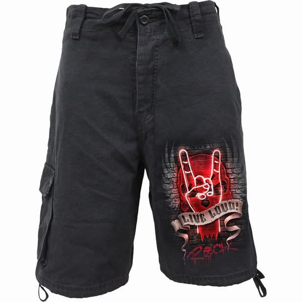 Spiral Direct Unisex Adult Live Loud Cargo Shorts