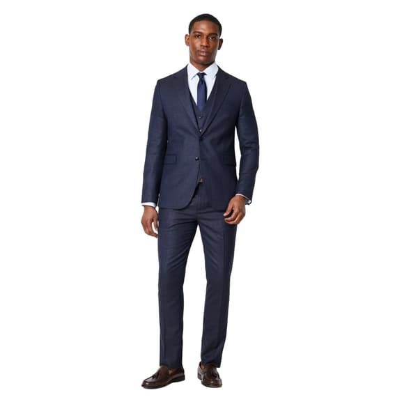 Burton Mens Tonal Grid Check Slim Bröllopskostym Byxor