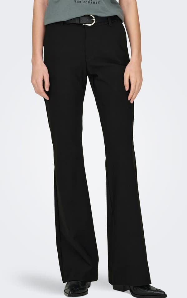 Only - onlTravel MW Flared Pant Svart 42/32
