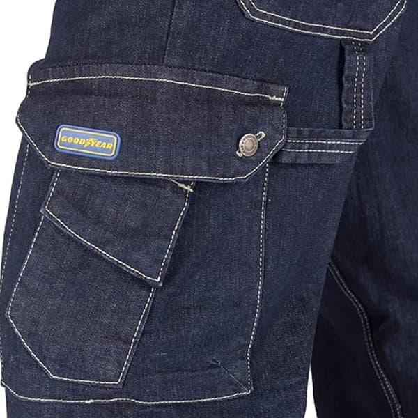 Goodyear Mens Denim Stretch Cargo Trousers