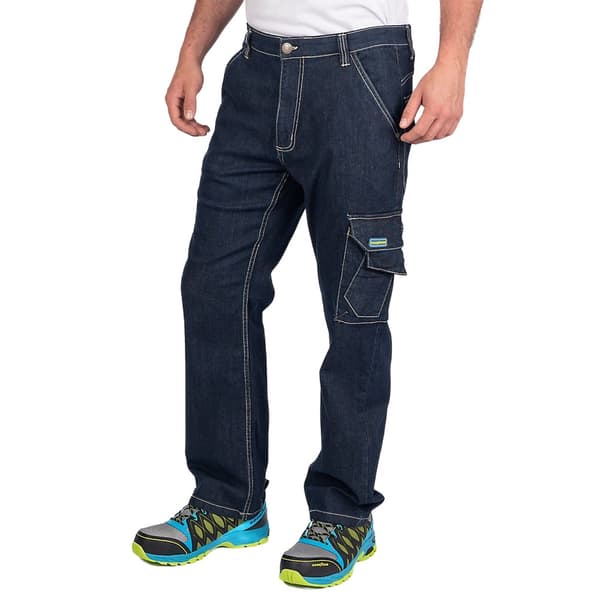 Goodyear Mens Denim Stretch Cargo Trousers