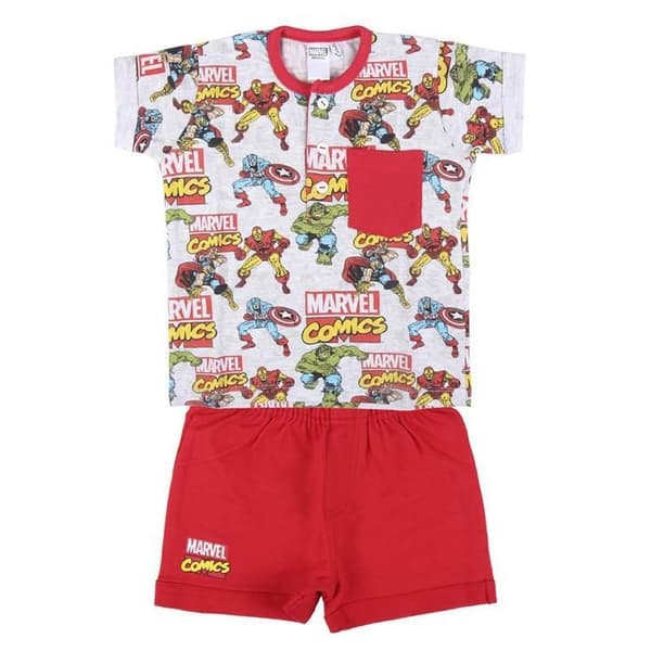 Set med t-shirt och shorts för babyflicka - Cerda - Marvel - Röd - Mjuka material - Optimalt komfort