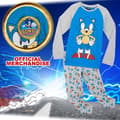 Miniatyrbild 4 av 4: Sonic the Hedgehog Boy's Pyjamas klädsats, Boys' Pyjamas Set för barn och tonåringar Gamer 4-14 år