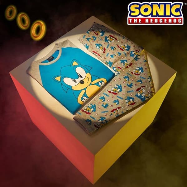 Sonic the Hedgehog Boy's Pyjamas klädsats, Boys' Pyjamas Set för barn och tonåringar Gamer 4-14 år