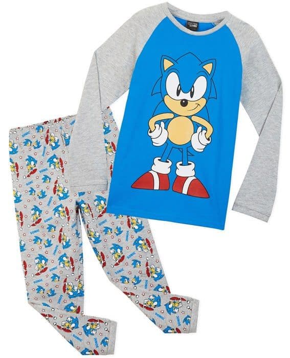 Sonic the Hedgehog Boy's Pyjamas klädsats, Boys' Pyjamas Set för barn och tonåringar Gamer 4-14 år