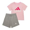 Miniatyrbild 1 av 3: Grå/rosa Adidas Essentials-set för flickor