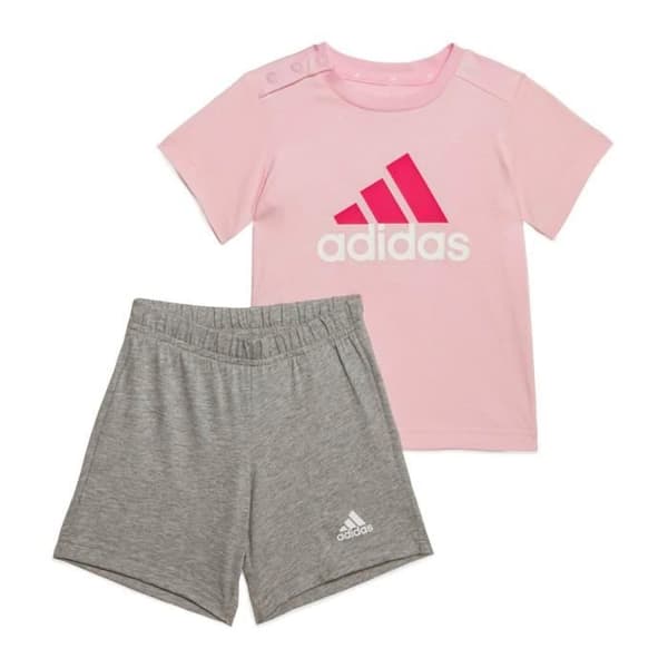 Grå/rosa Adidas Essentials-set för flickor