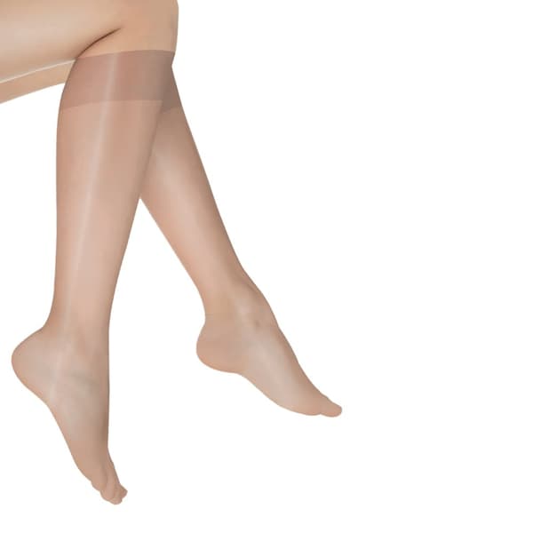 Silky Dame/kvinder Glossy knæstrømper (2 par)