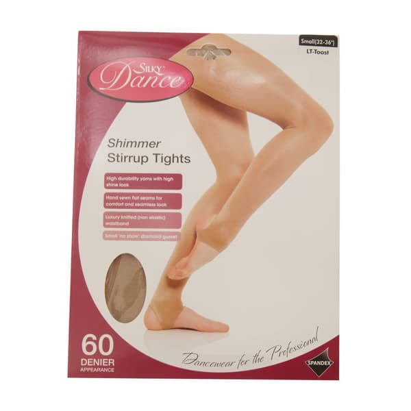Silky Womens/Ladies Dance Shimmer Stirrup Tights (1 Pair)