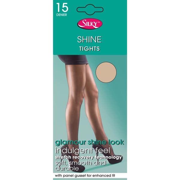 Silky Womens/Ladies Shine Tights Extra Size (1 Pair)