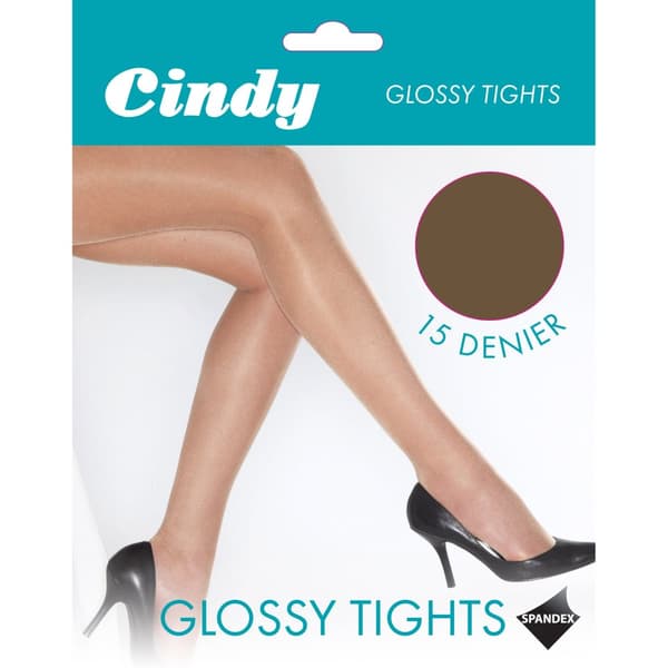 Cindy Womens/Ladies 15 Denier Glossy Tights (1 Pair) Natural Medium (5ft-5ft8”)